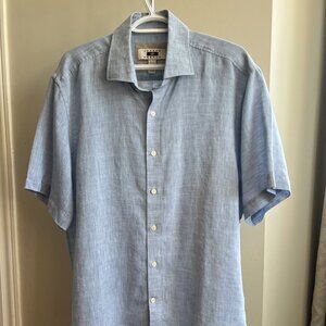 Joseph Abboud Short Sleeve Button Up Shirt Size XL